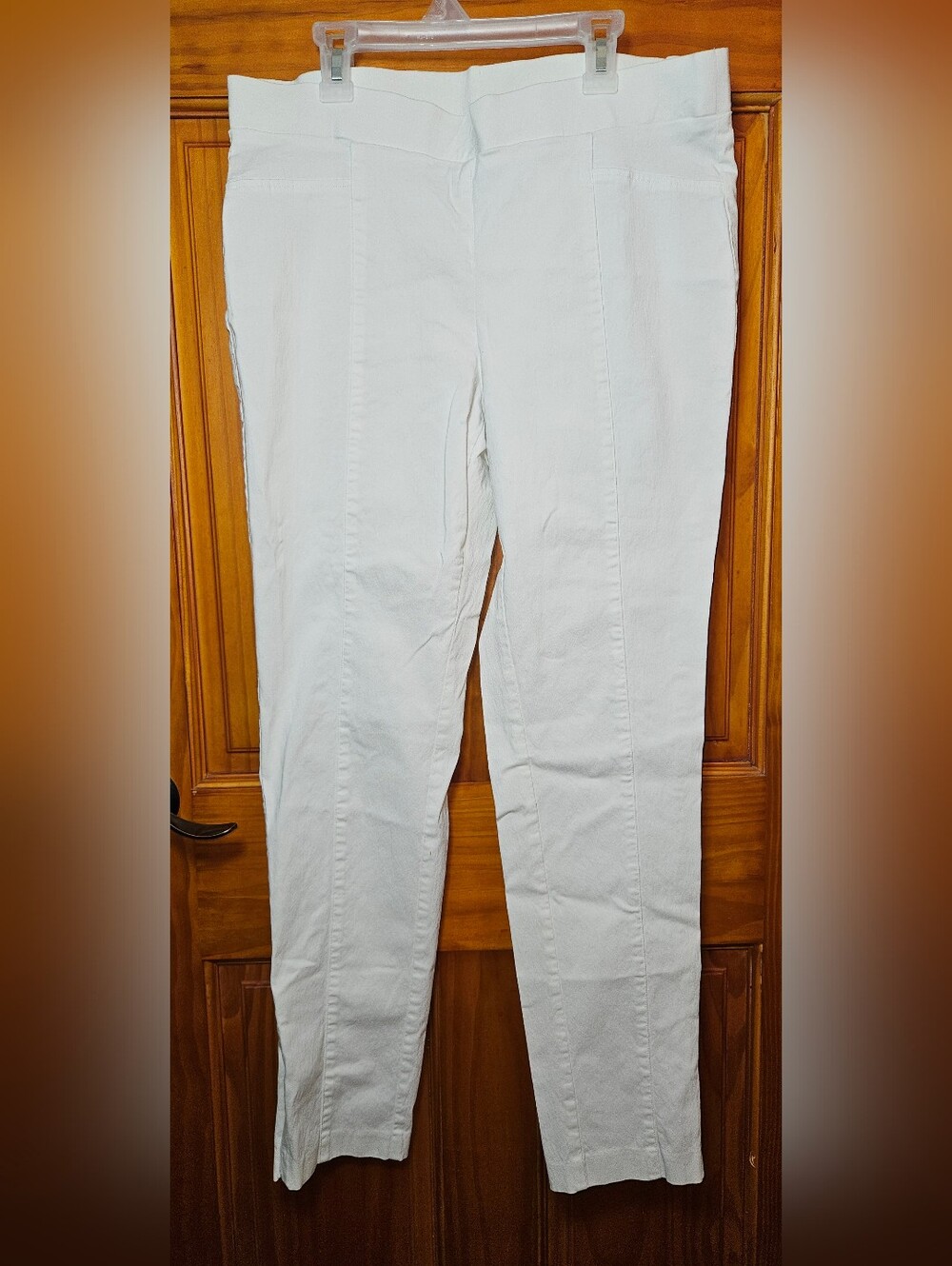 Rafaella White Front Seam Comfort fit stretch pants leggings Size 14